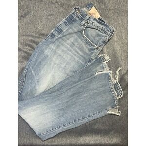 Y2K Hollister Bootcut Vintage  Jeans  32x34 Distressed Light Wash Denim Blue (C1